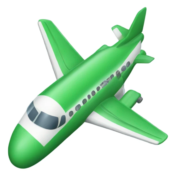 Green aeroplane sticker