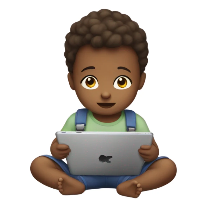 Toddler on ipad sticker