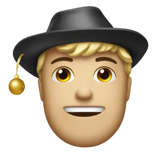 a New Year's Eve hat sticker