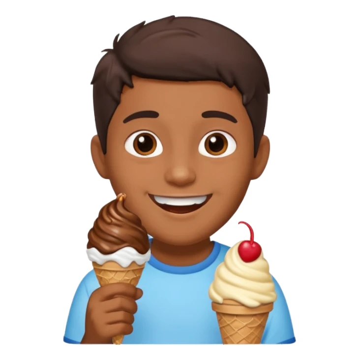 Manan eating ice cream  sticker