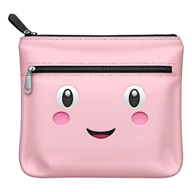 light pink school supplies pouch sticker