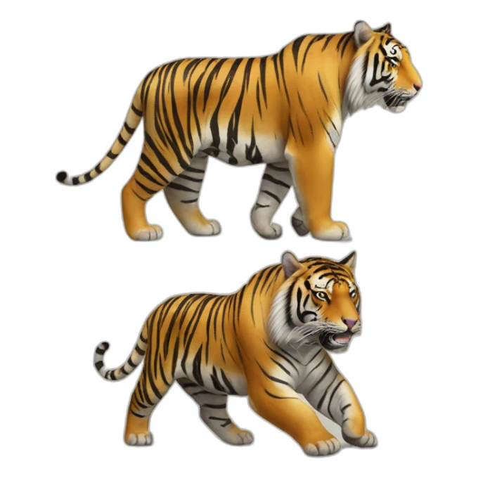 tigre sur un élèphant sticker