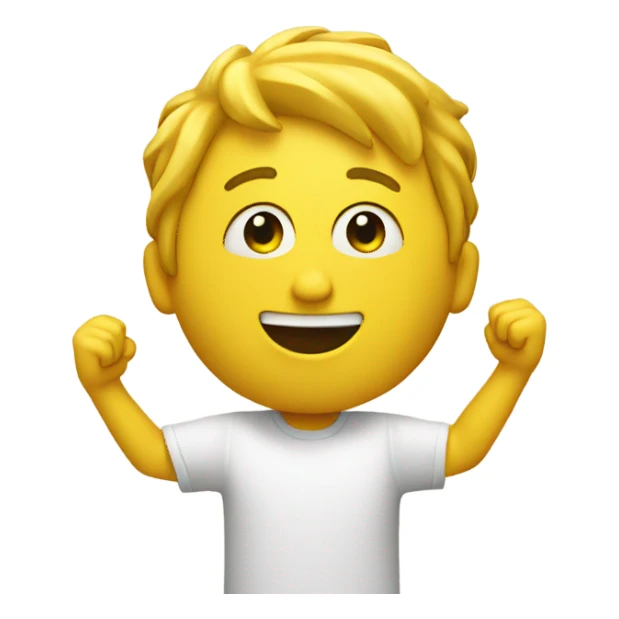 Yellow guy with hands up sticker