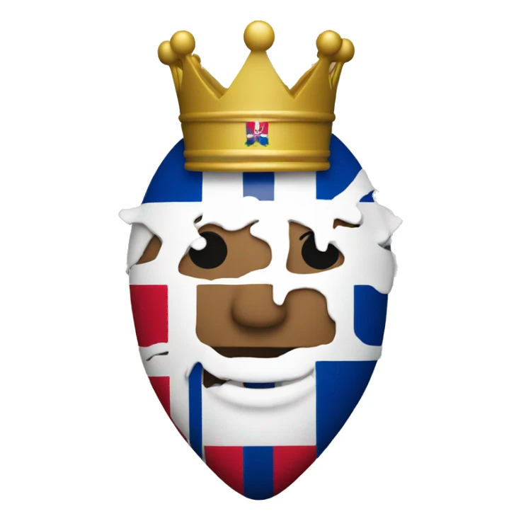 Dominican flag with a crown sticker