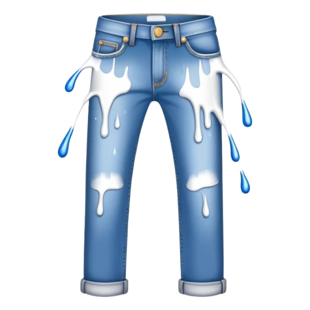 white paint dripping down jeans sticker