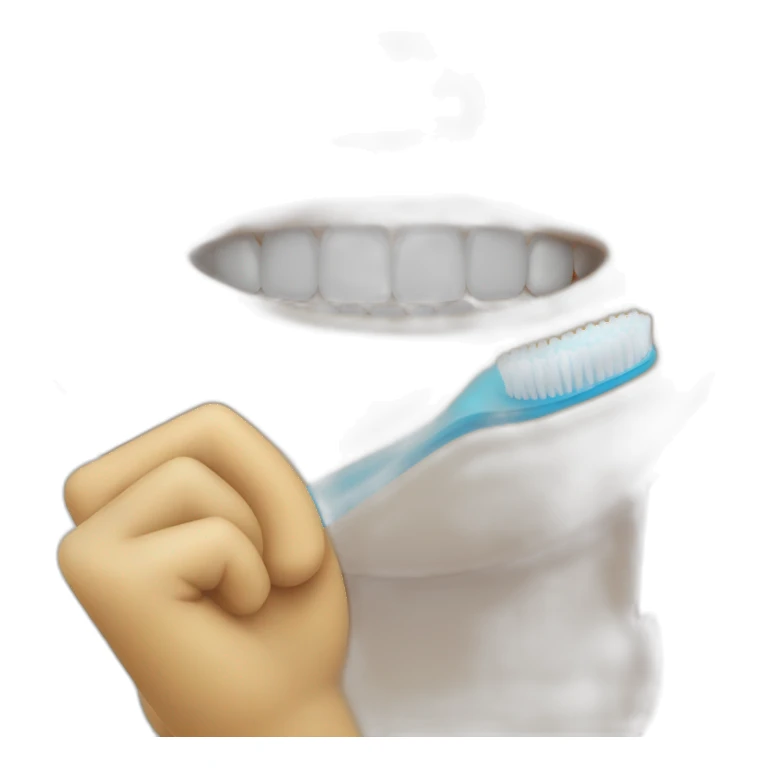 person brushes his teeth sticker