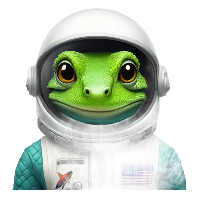 Lizard in astronaut suit  sticker