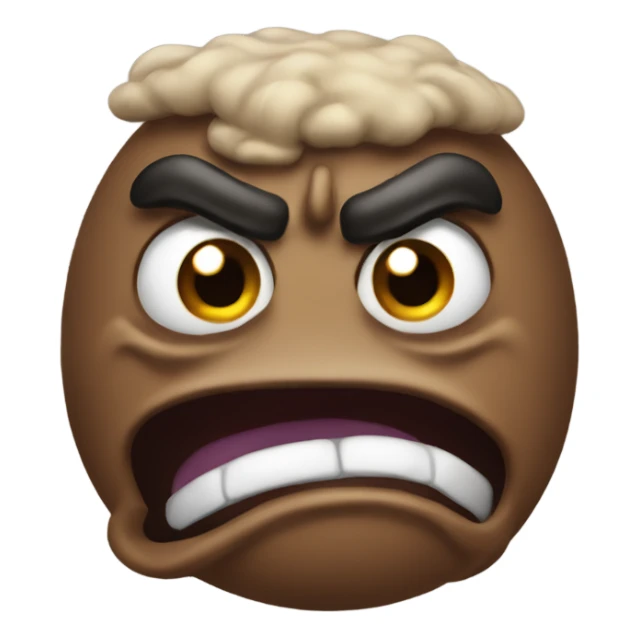 A very very angry poo sticker