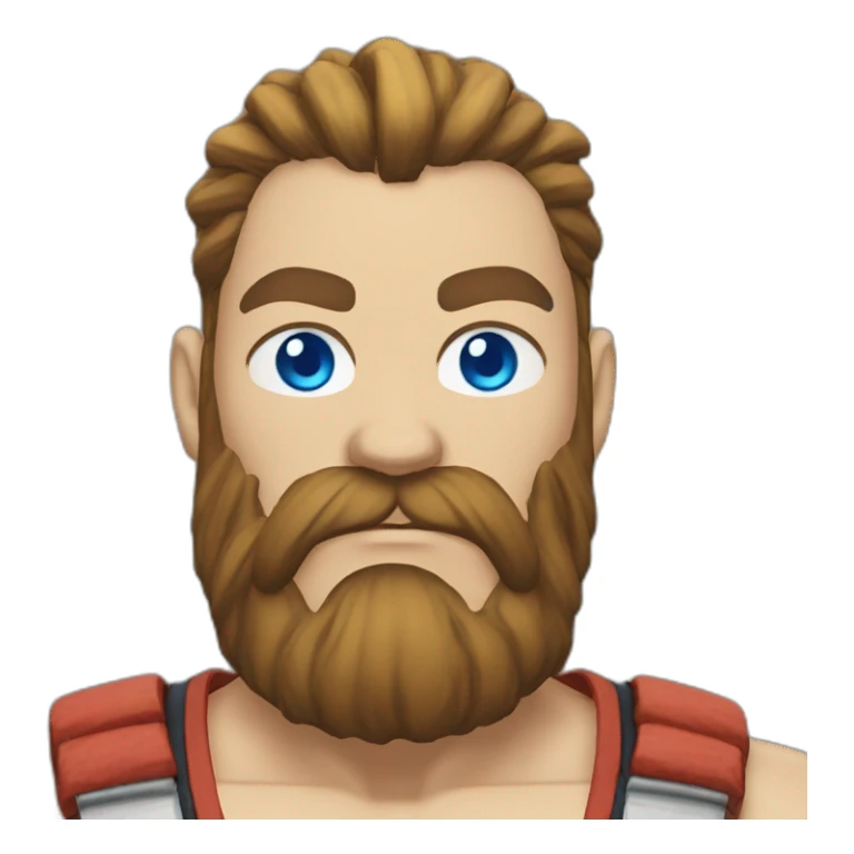 Street fighter blue eyes beard sticker