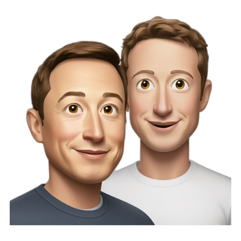 elon musk with mark zuckerberg sticker