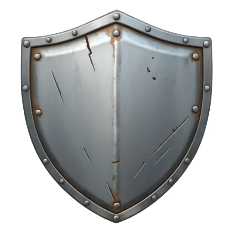 Shield with scratch marks sticker