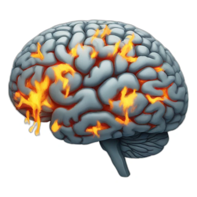 brain on fire sticker