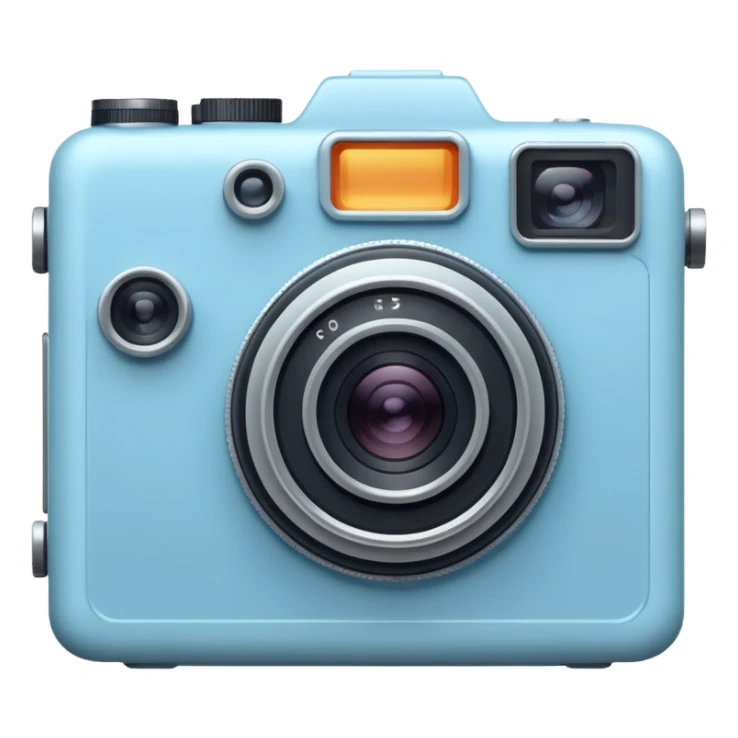 Light blue camera  sticker