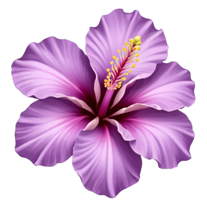 single lilac hibiscus blossom facing left sticker
