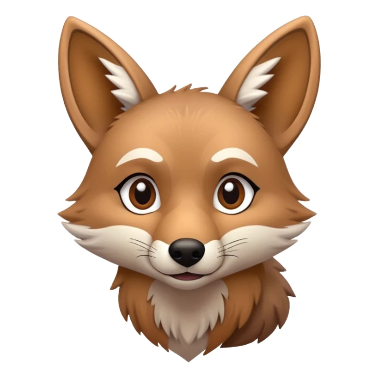 Disney-style cute coyote sticker