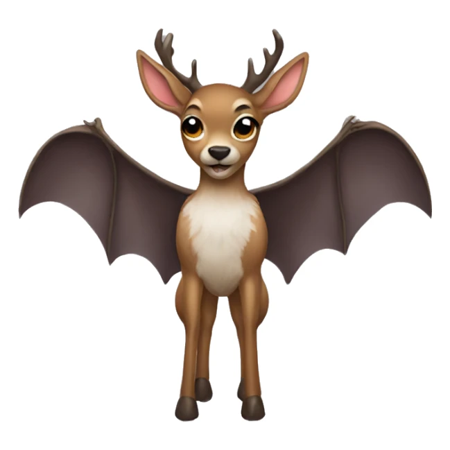 Deer wearing bat wings  sticker