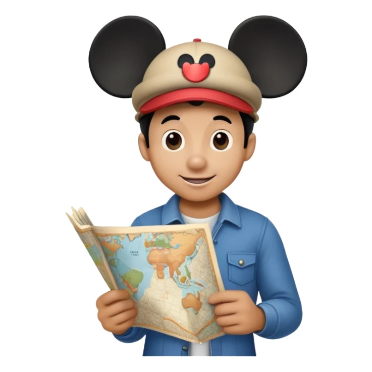 Dog man going to Disney  sticker