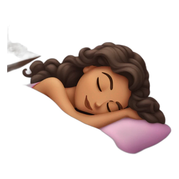 Sleeping beauty brunnete sticker