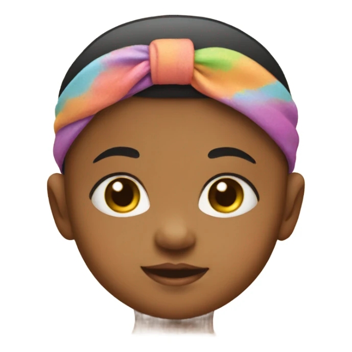 Baby with headband sticker