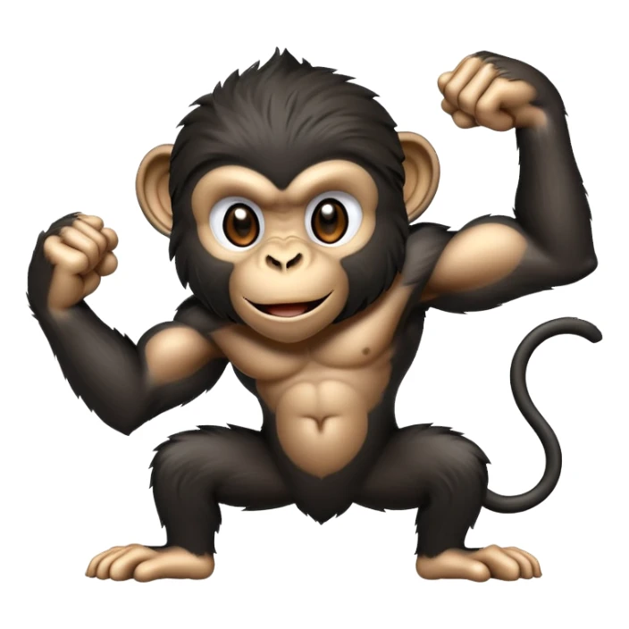 A black monkey  sticker