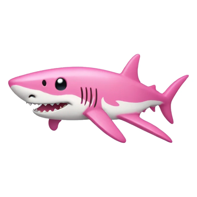 pink shark sticker