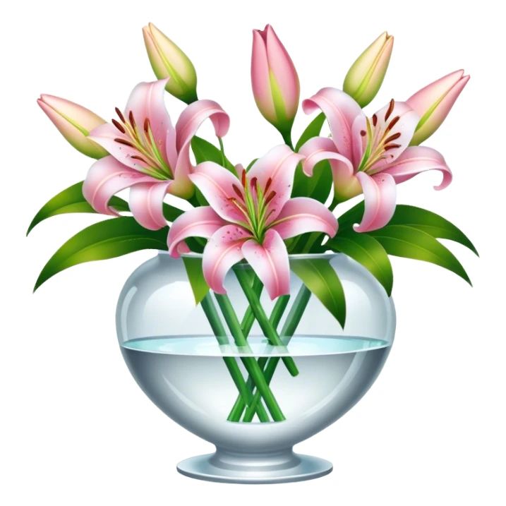 Lilies in Crystal vase sticker