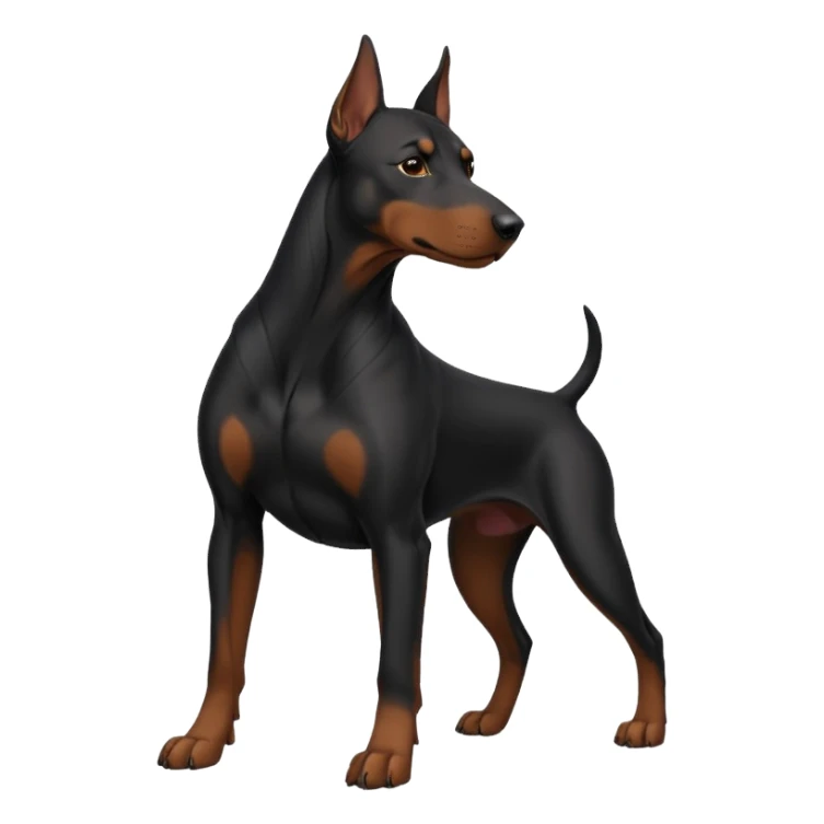 black doberman Y3 sticker