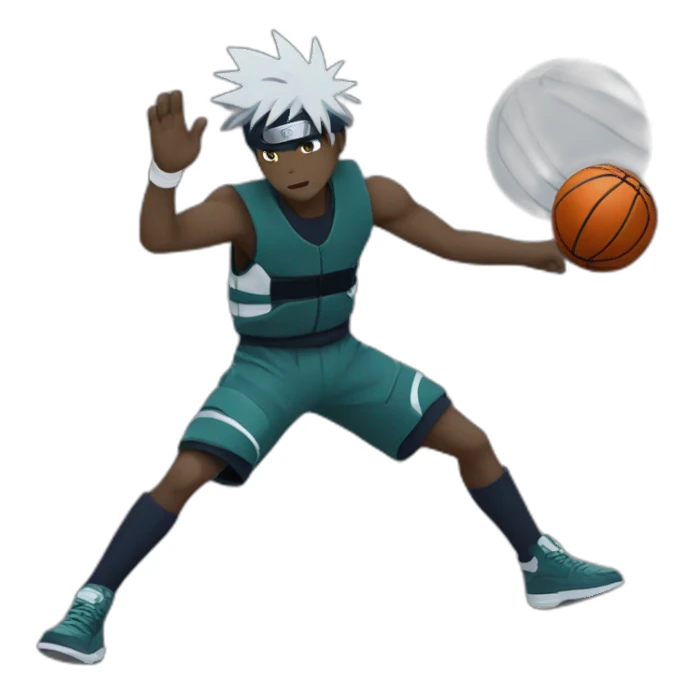 Kakashi hatake playing basketball sticker