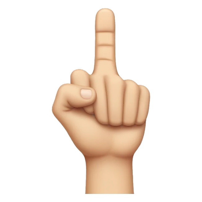 hand with pointer and middle finger up and thumb out  sticker