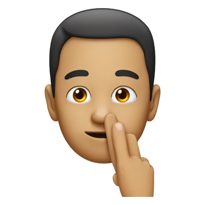 Finger in nose sticker