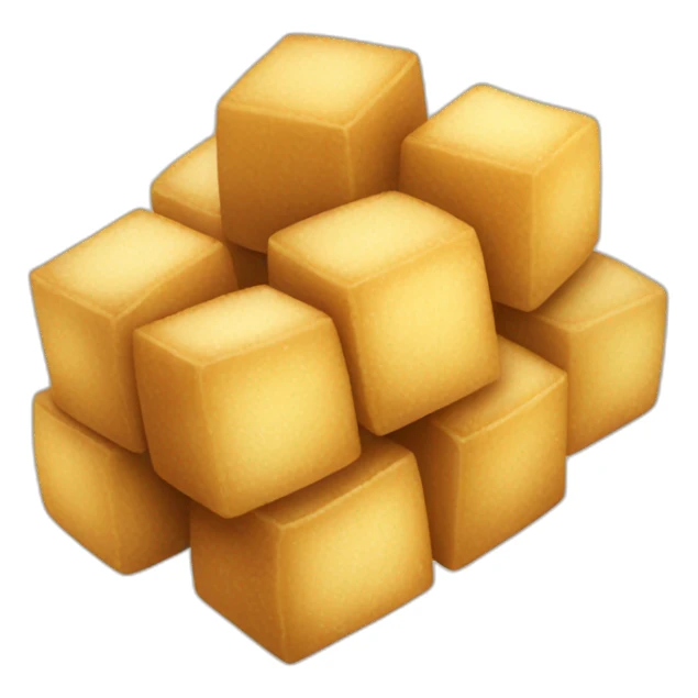 raw brown sugar cane cubes sticker