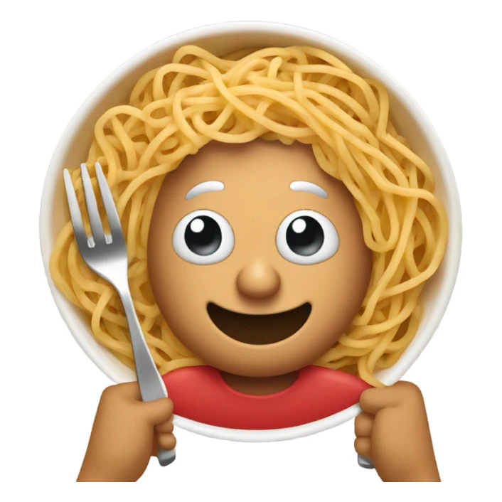 Fat from eating pasta sticker