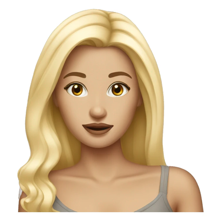 blonde girl model sticker