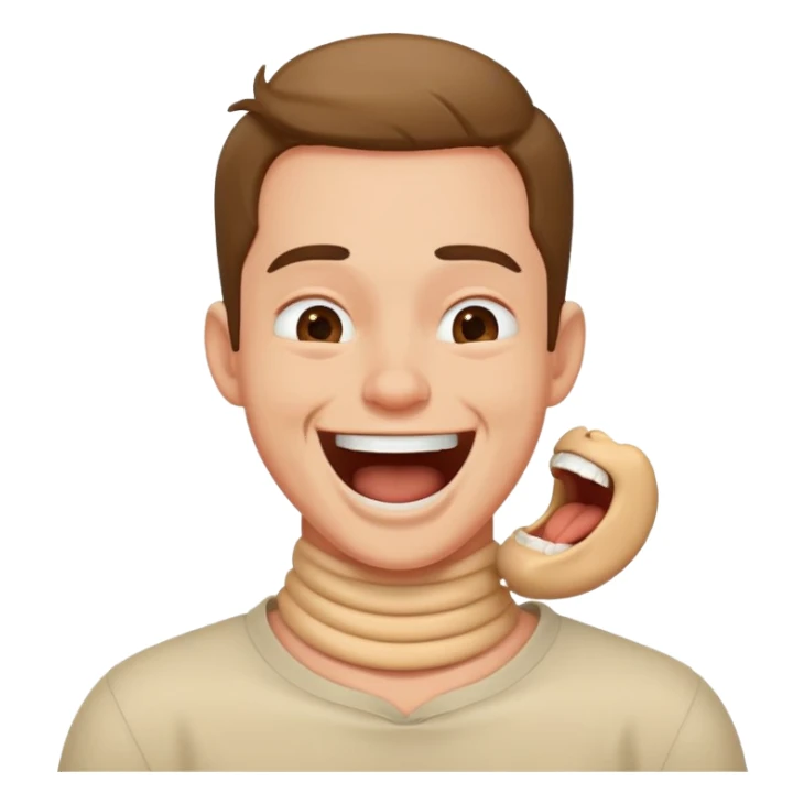 guy choking neck laughing sticker