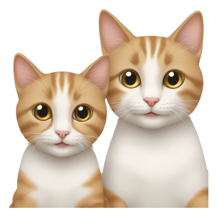 two cats with their kitten sticker