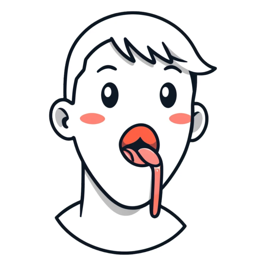 Tongue sticking out sticker