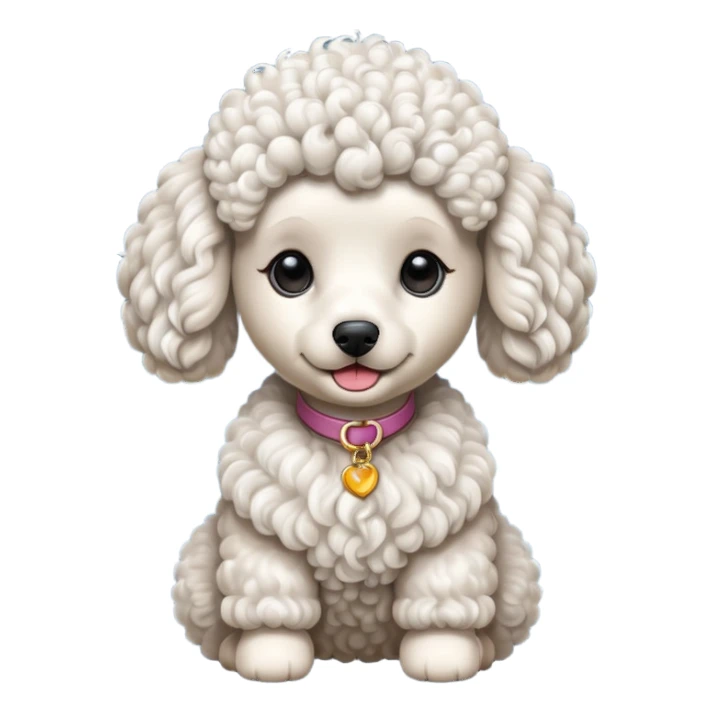 poodle blanco  sticker