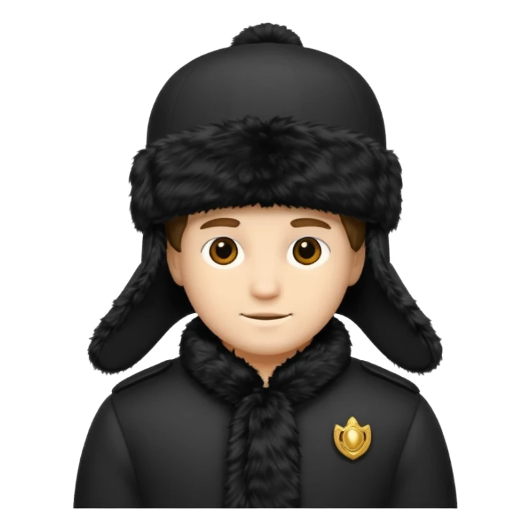 A blank Black ushanka sticker