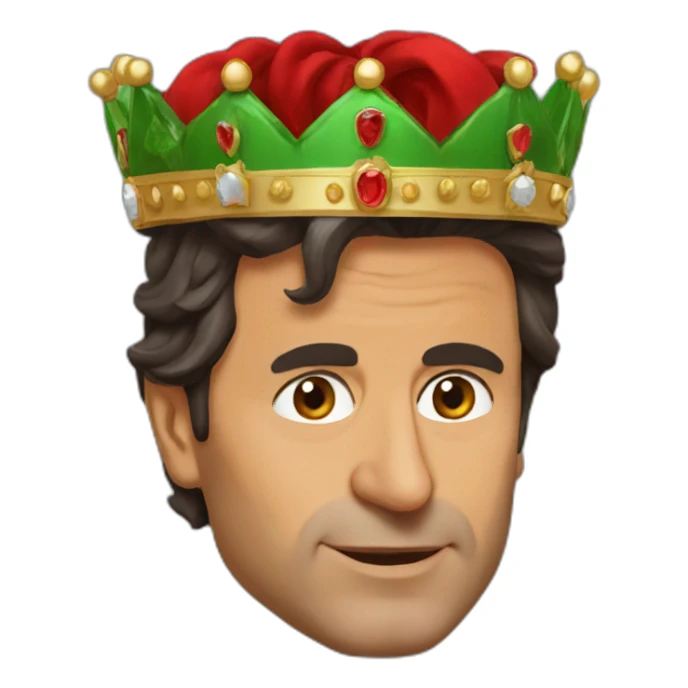 Imran Khan With Crown On His Head sticker