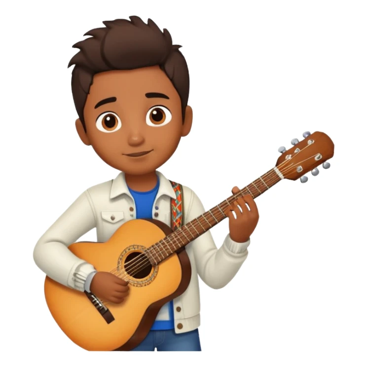 Miguel boy with guitar from Coco sticker