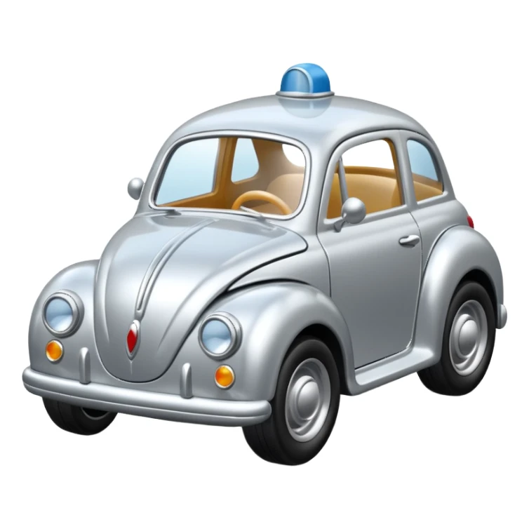 metal toy car all silver sticker