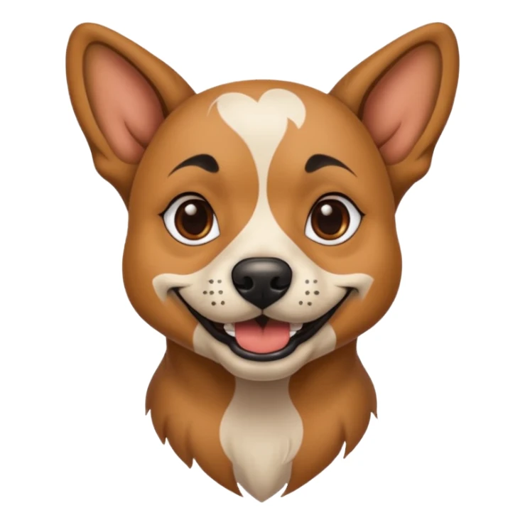 dog with tattoed face sticker