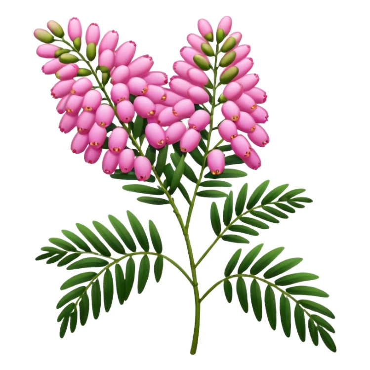 Pink Mimosa with flower  sticker