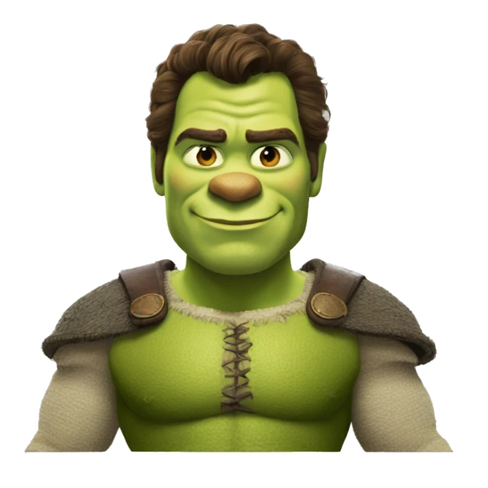 Shrek as Henry Cavill sticker