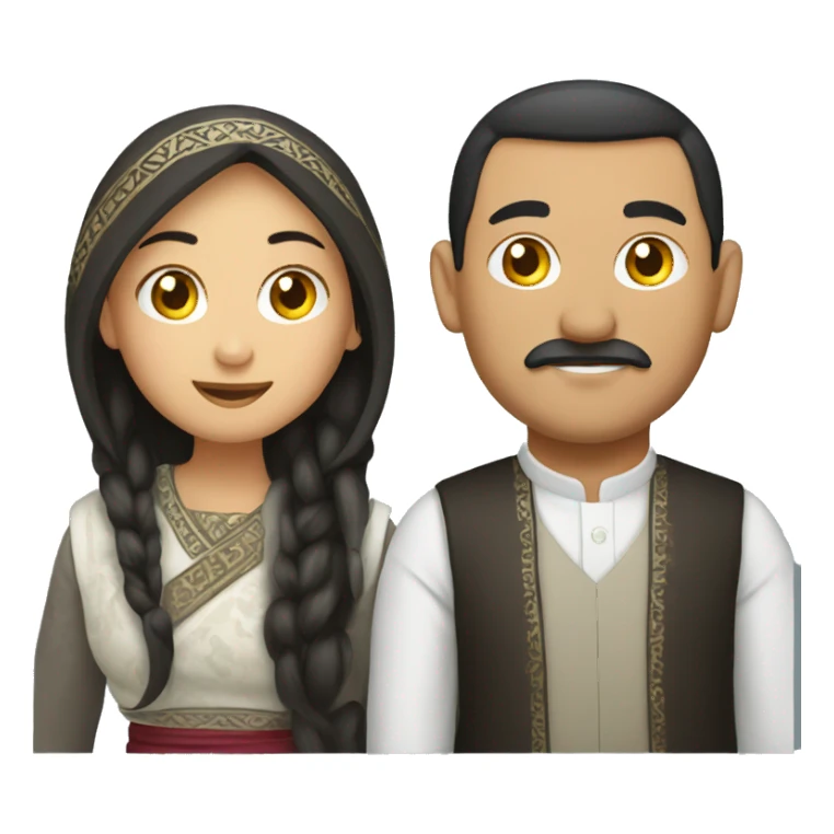 Turkic couple sticker