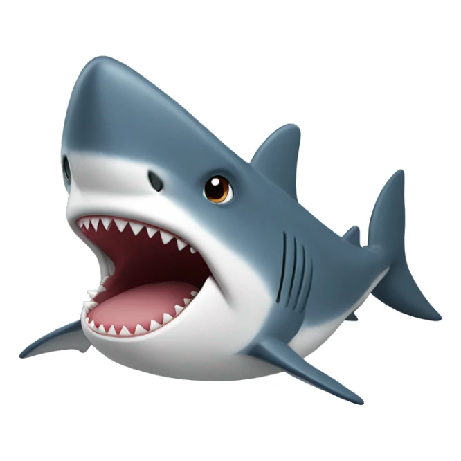 Shark with a beanie ￼ sticker