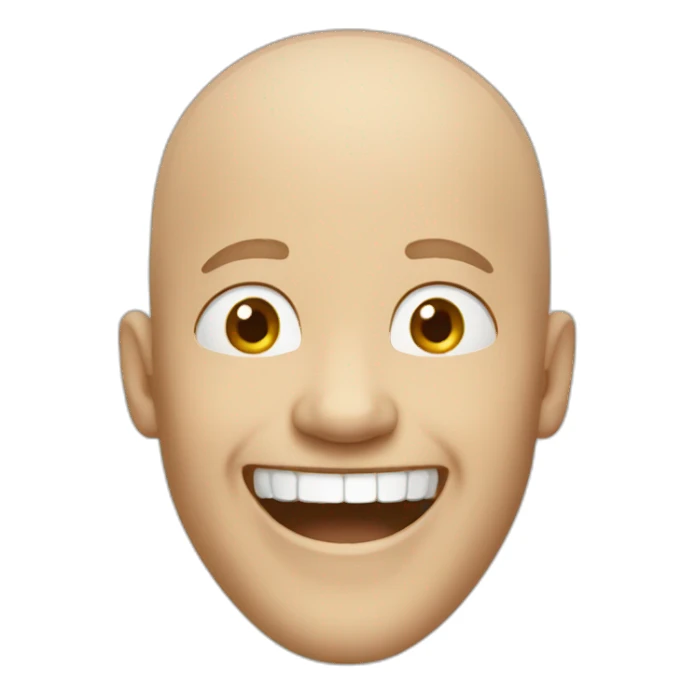 Bald white man laughing sticker