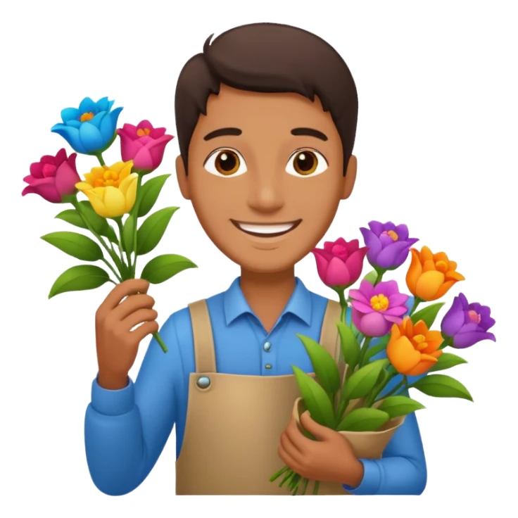 Flower Vendor man sticker