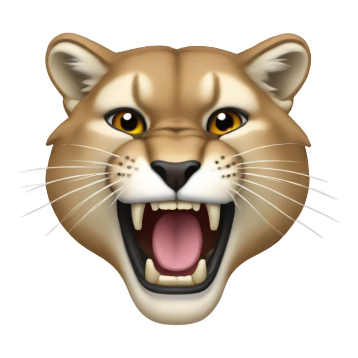 cougar roaring sticker