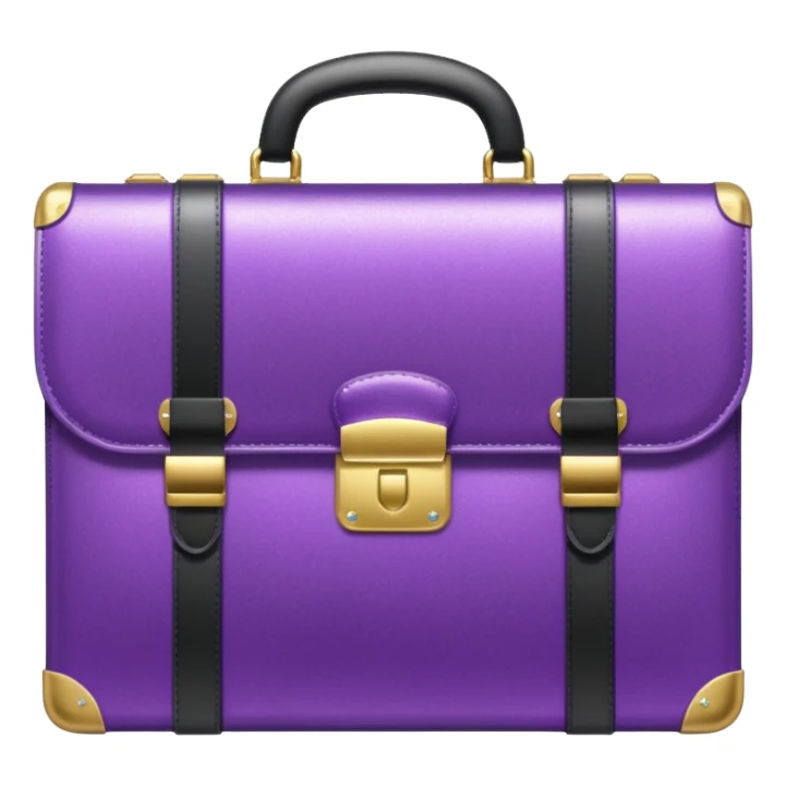 glitter purple briefcase sticker